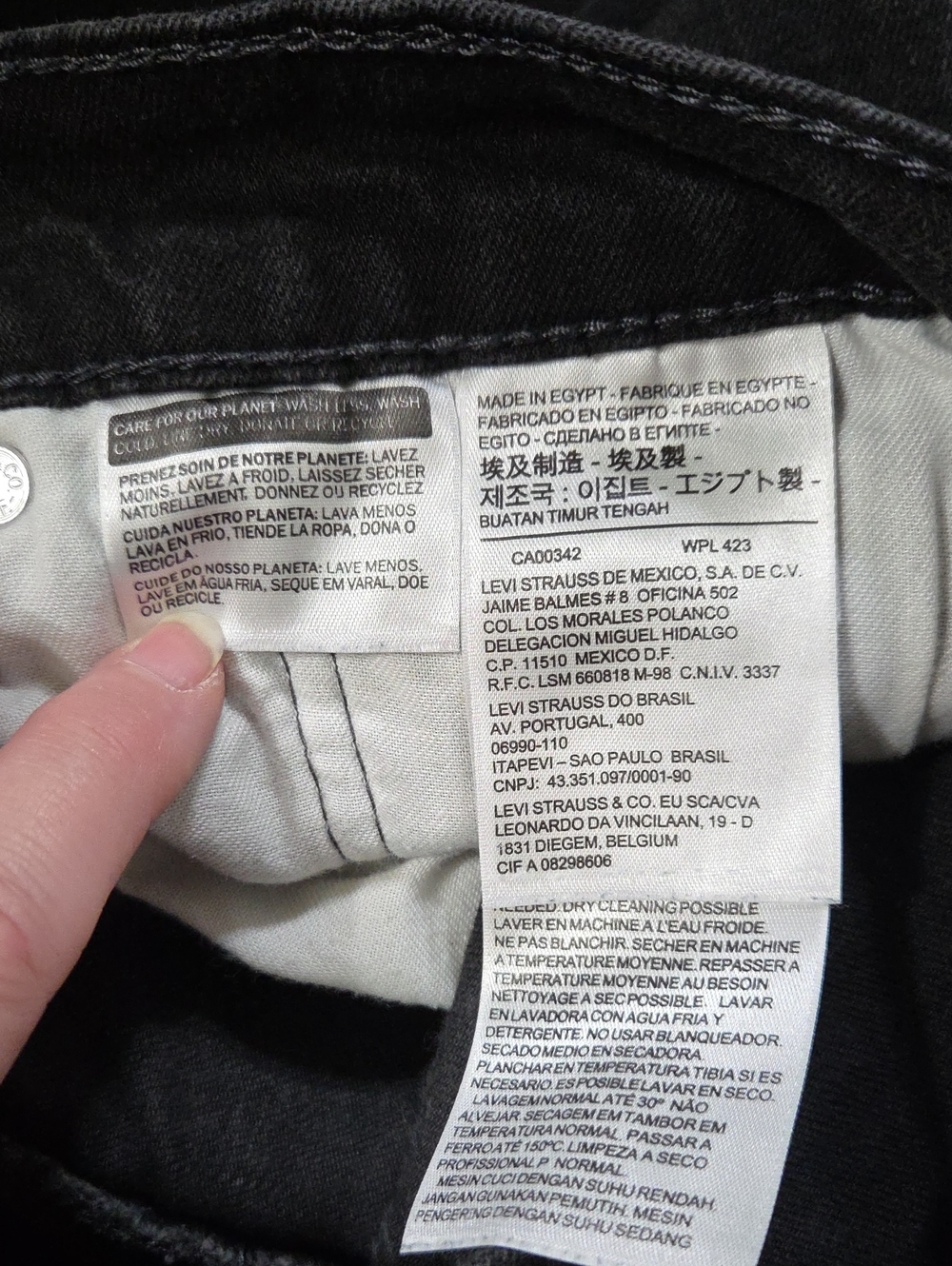 MEN'S LEVI'S 502 BLACK JEANS TAPER FLEX 34X30 - Picture 10 of 13